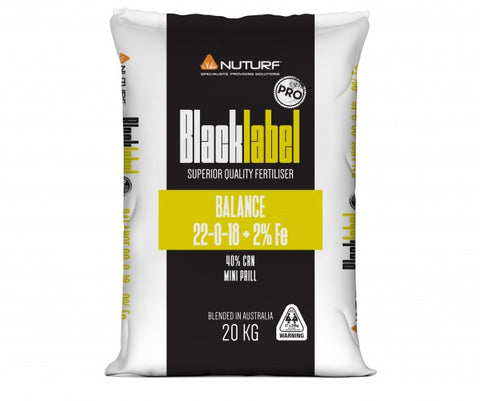 Nuturf Black Label Pro Balance 22-0-18 Granular Fertiliser
